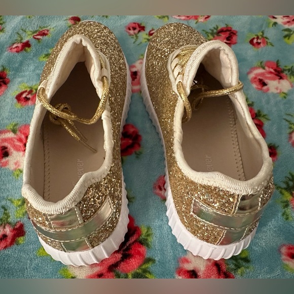 NWT Gold Glitter Sneakers - Picture 6 of 8